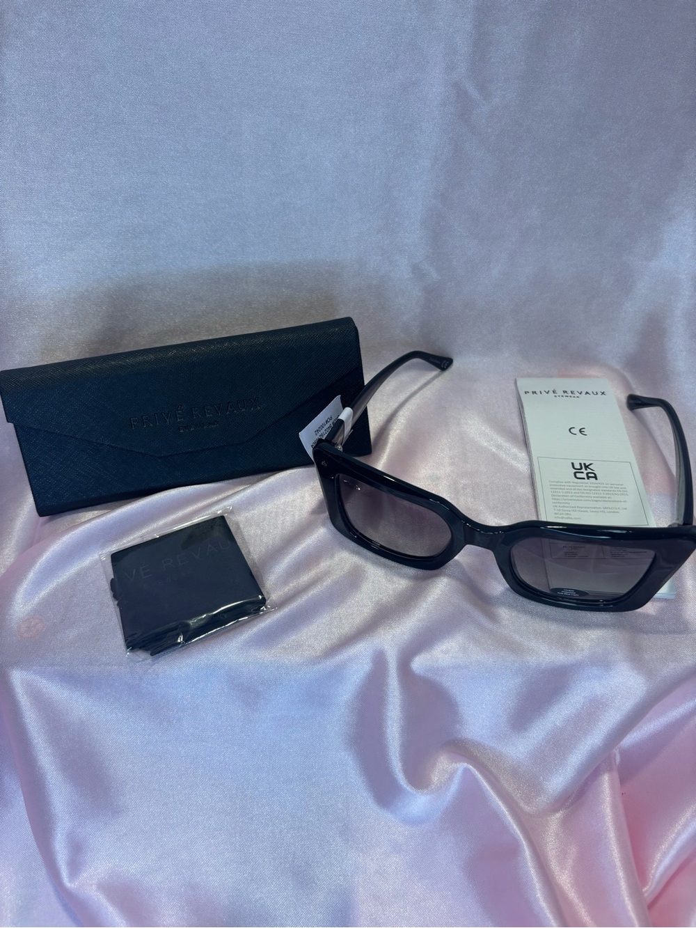 Women’s Prive Revaux Black Rectangle Sunglasses